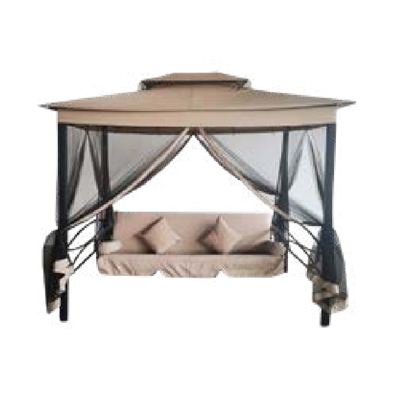 Silla mecedora de tres plazas YLX-4056A con mosquitera y cama