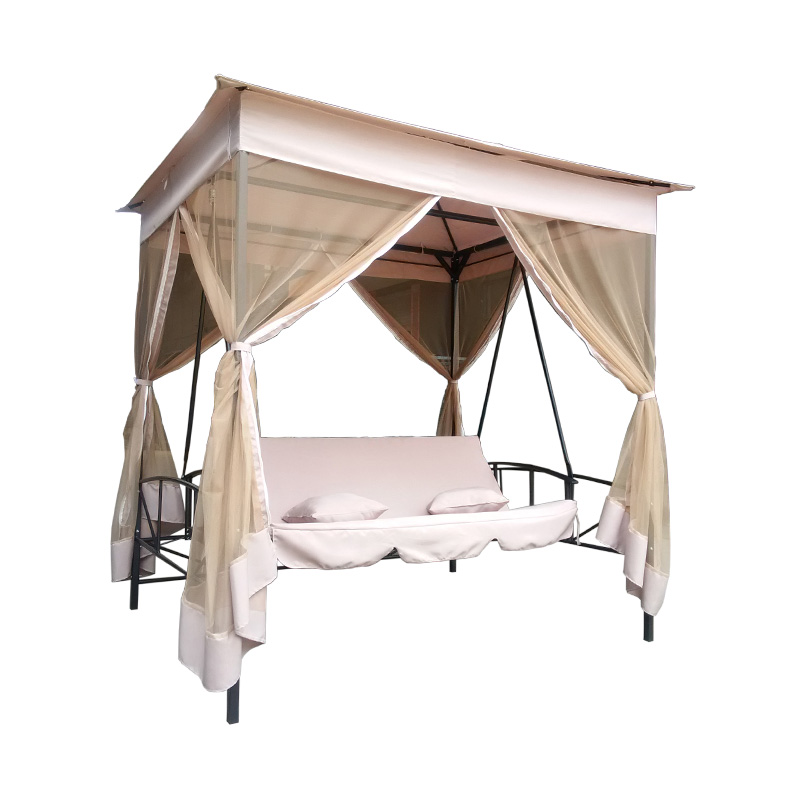 Silla mecedora de tres plazas YLX-4056 con mosquitera y cama
