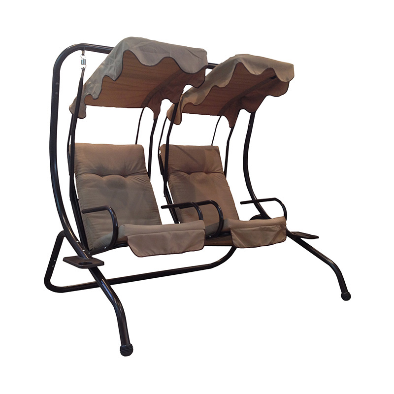 Silla mecedora doble con terraza al aire libre YLX-4036